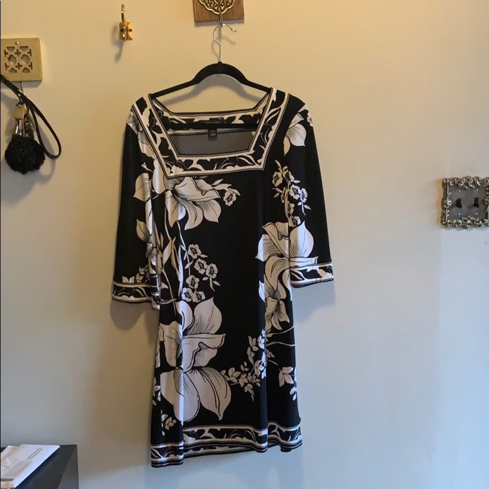 Black and White Shift Dress